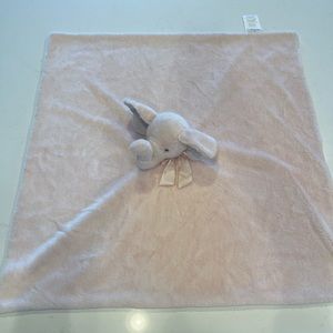 Pottery Barn pink elephant lovey blanket